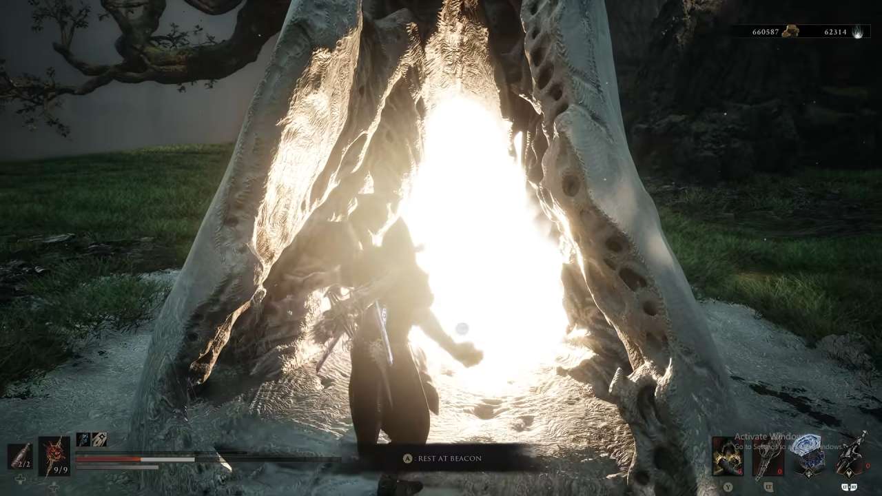 Going through a Beacon in Mortal Shell 2 After Cleansing It