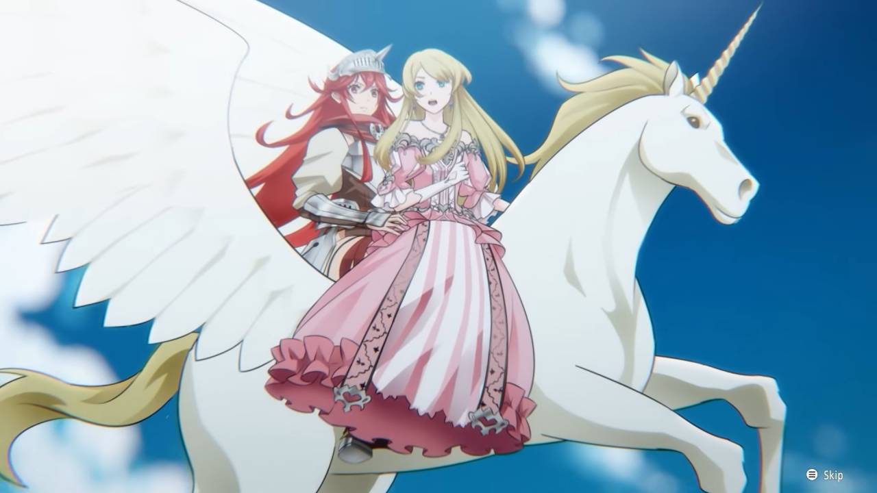 Brigandine Abyss Princess Flying on a unicorn