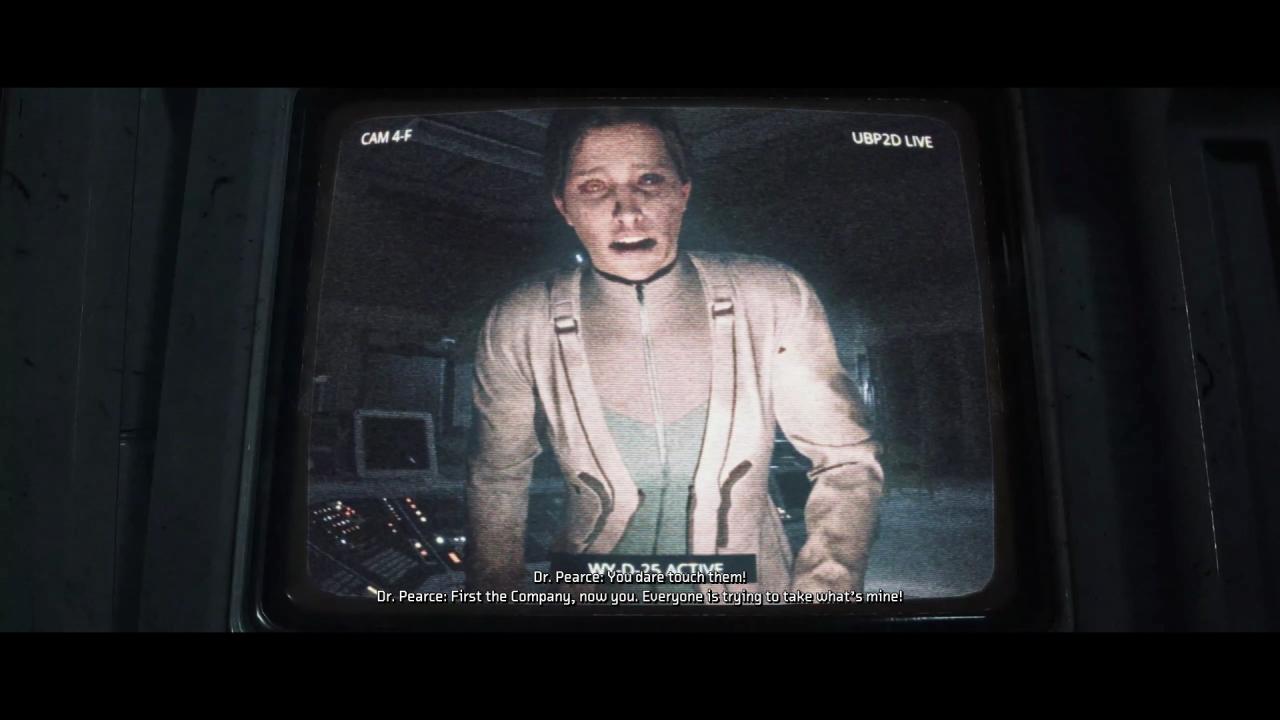 Aliens: Fireteam Elite's Dr. Pearce panics