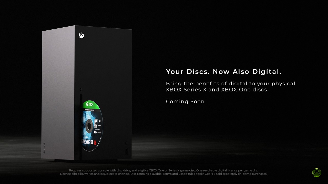 XBOX disc to digital inserting disc into console