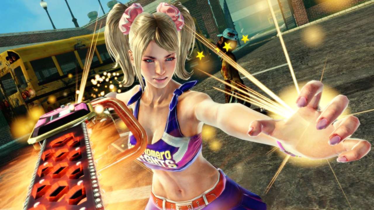 Lollipop Chainsaw 2 Juliet attacks with weapon
