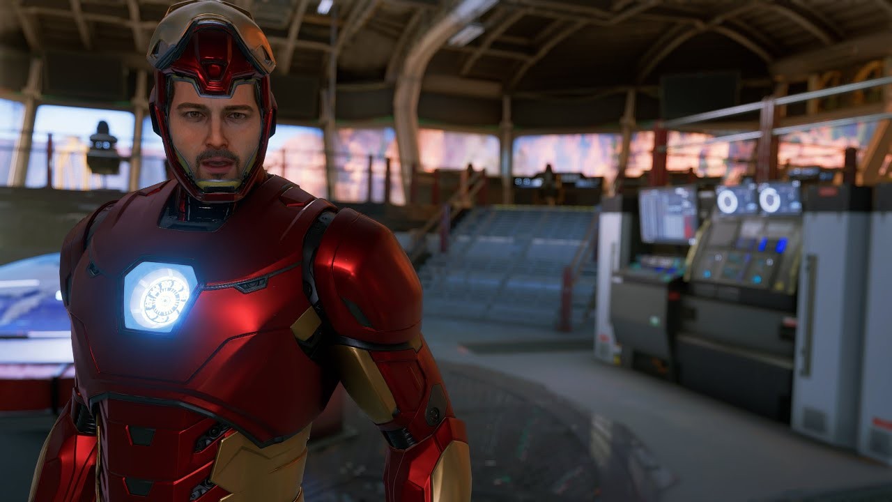 EA's Iron Man Tony Stark opens his faceplate