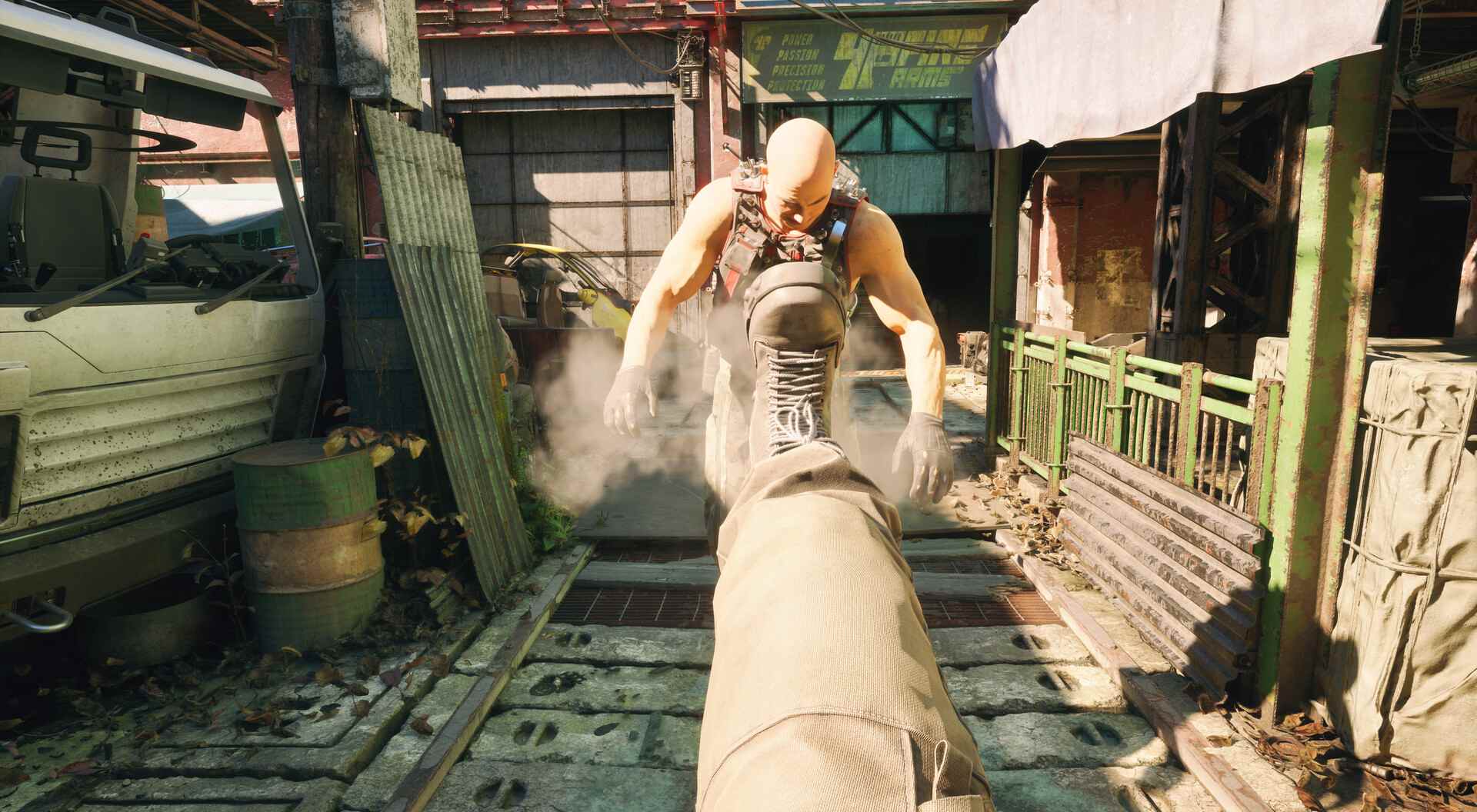 NO LAW POV of Kicking Someone 