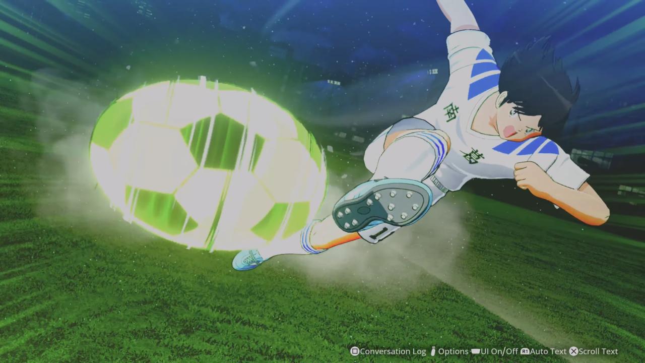 CAPTAIN TSUBASA 2: WORLD FIGHTERS Protagonist Shooting the ball 