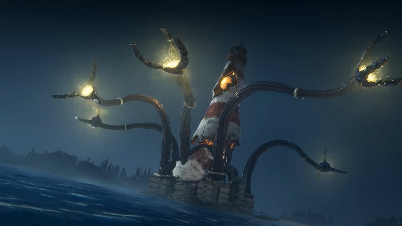 Once Human Siren monster extends glowing tentacles
