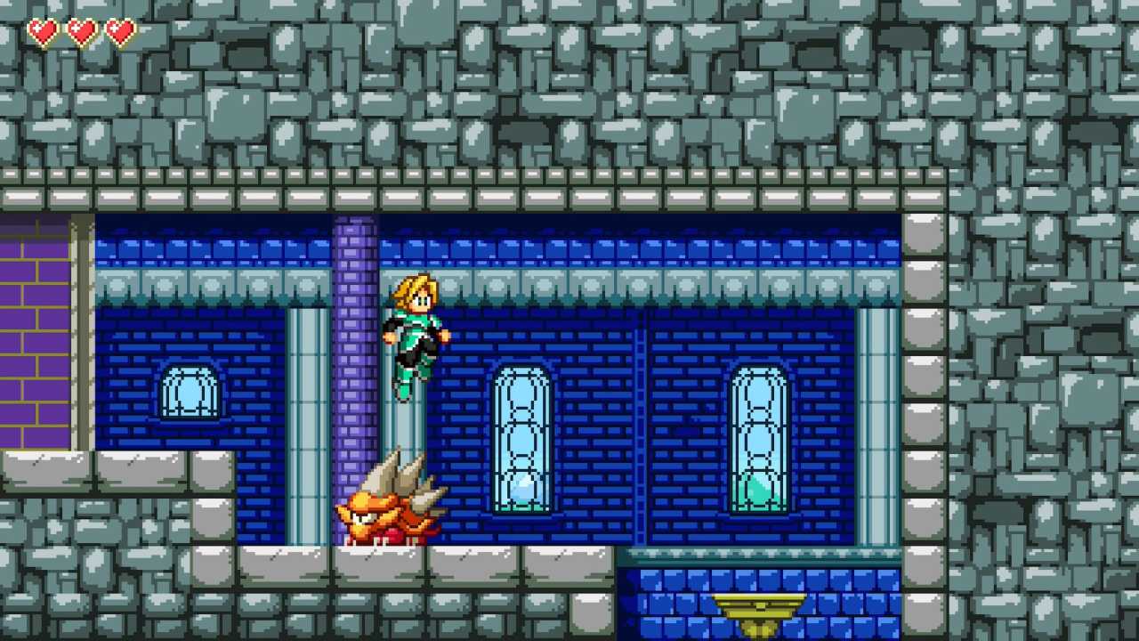Aggelos 2 protagonist jumping over spiky enemy