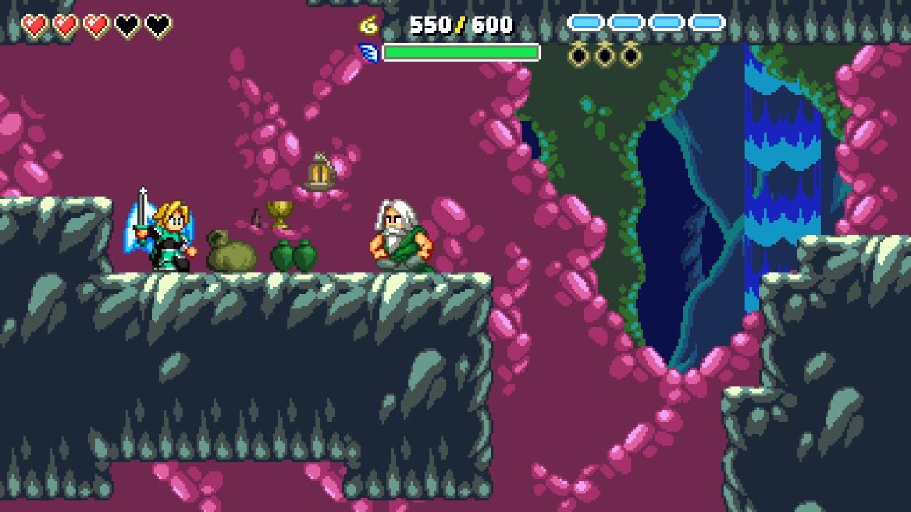 Aggelos 2 protagonist interacting with old man