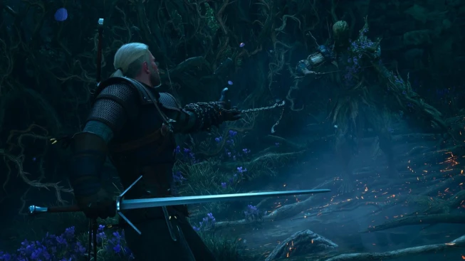 The Witcher 3 Geralt Fighting Creature