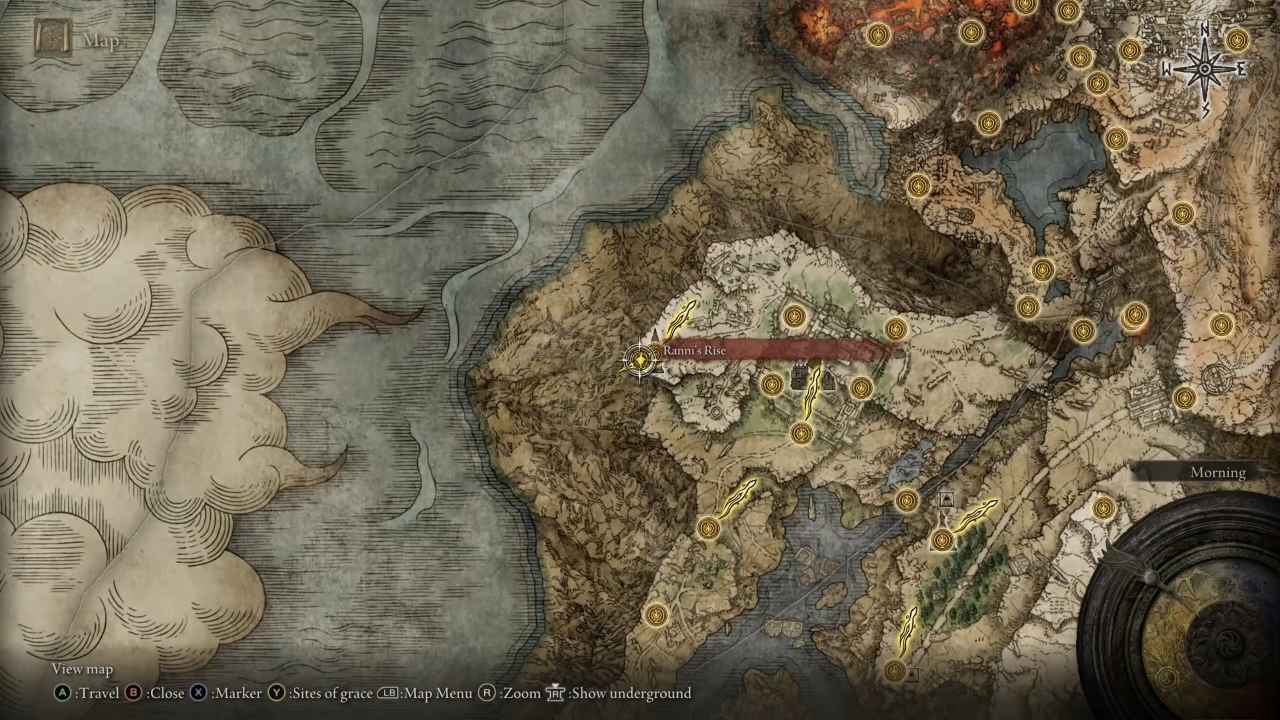 Elden Ring: Tarnished Edition Rannis Rise location