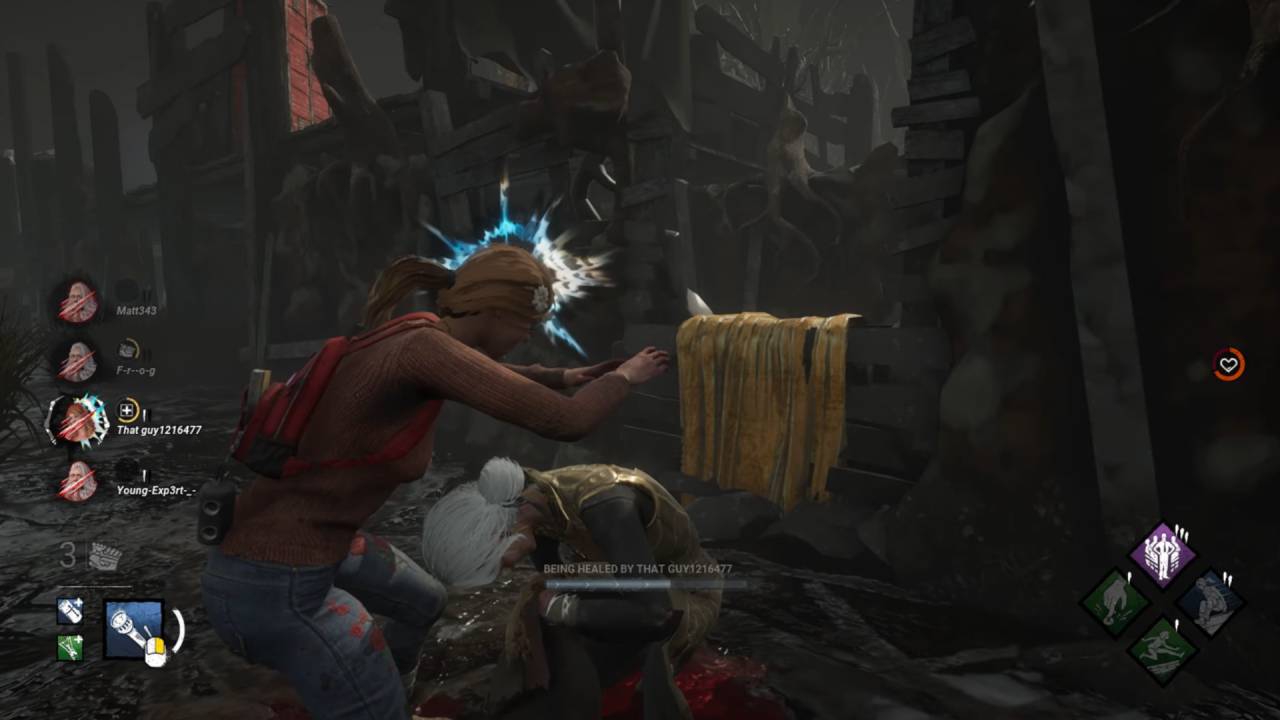 Dead by Daylight: Chorus of Sin Reviving a Teammate