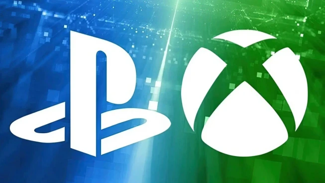 SONY PlayStation Logo and Microsoft XBOX Logo 