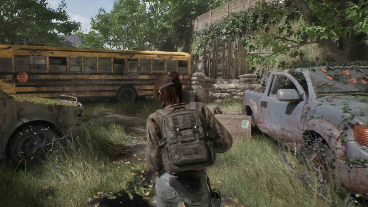 Terminal War Protagonist with a gun walking in between cars 