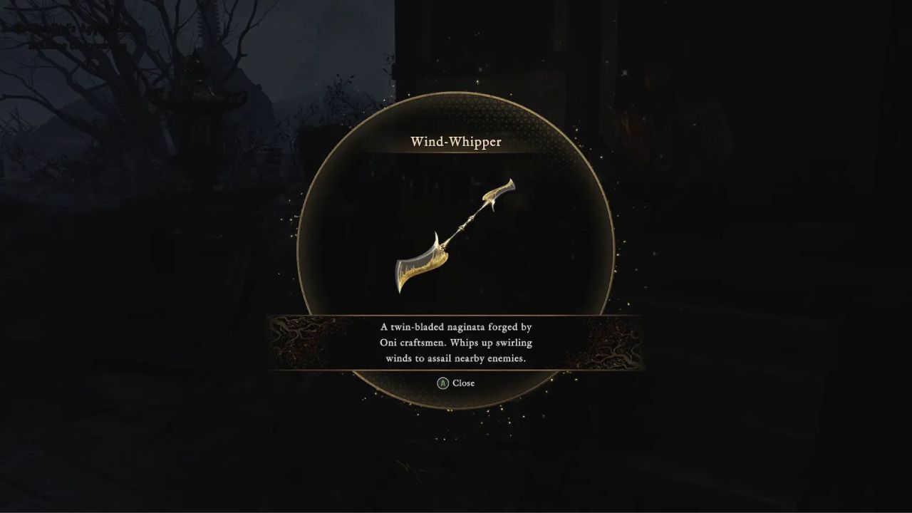 Onimusha: Way of the Sword Wind Whipper armament