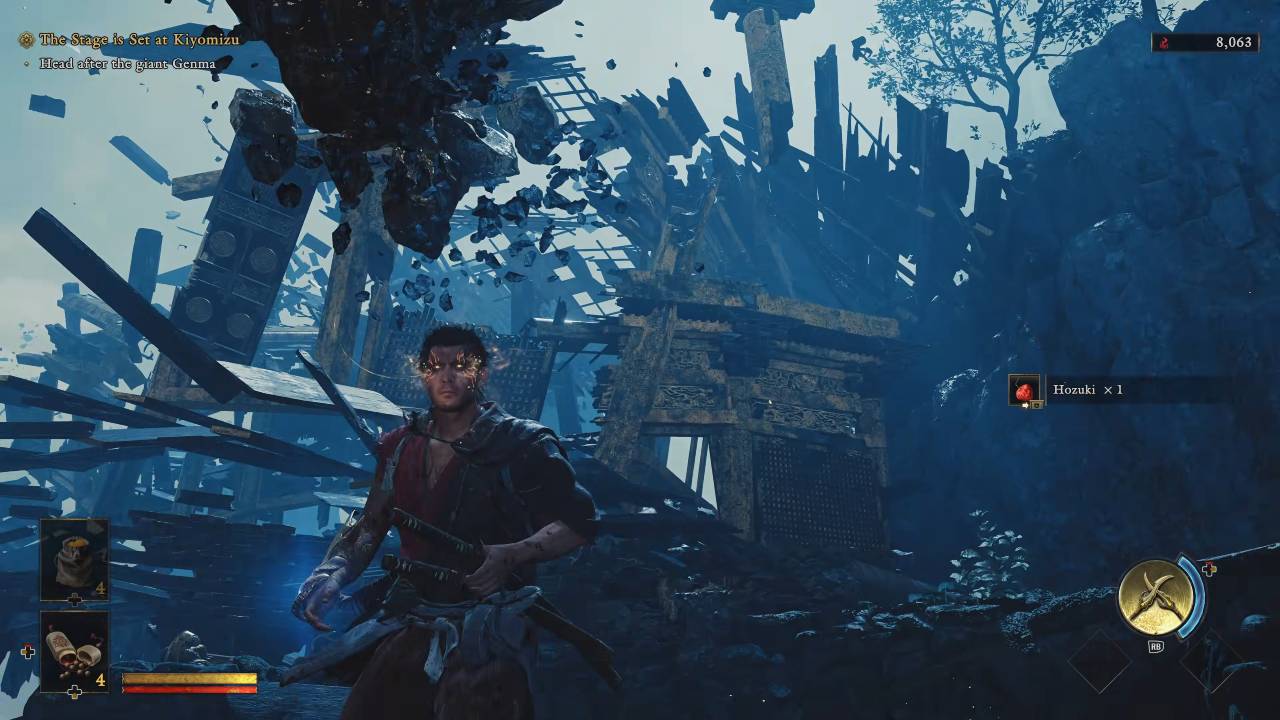 Onimusha: Way of the Sword using oni vision