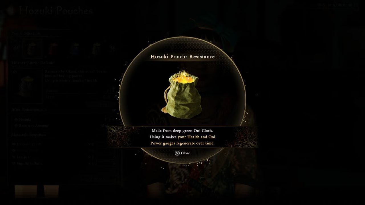 Onimusha: Way of the Sword Resistance hozuki pouch