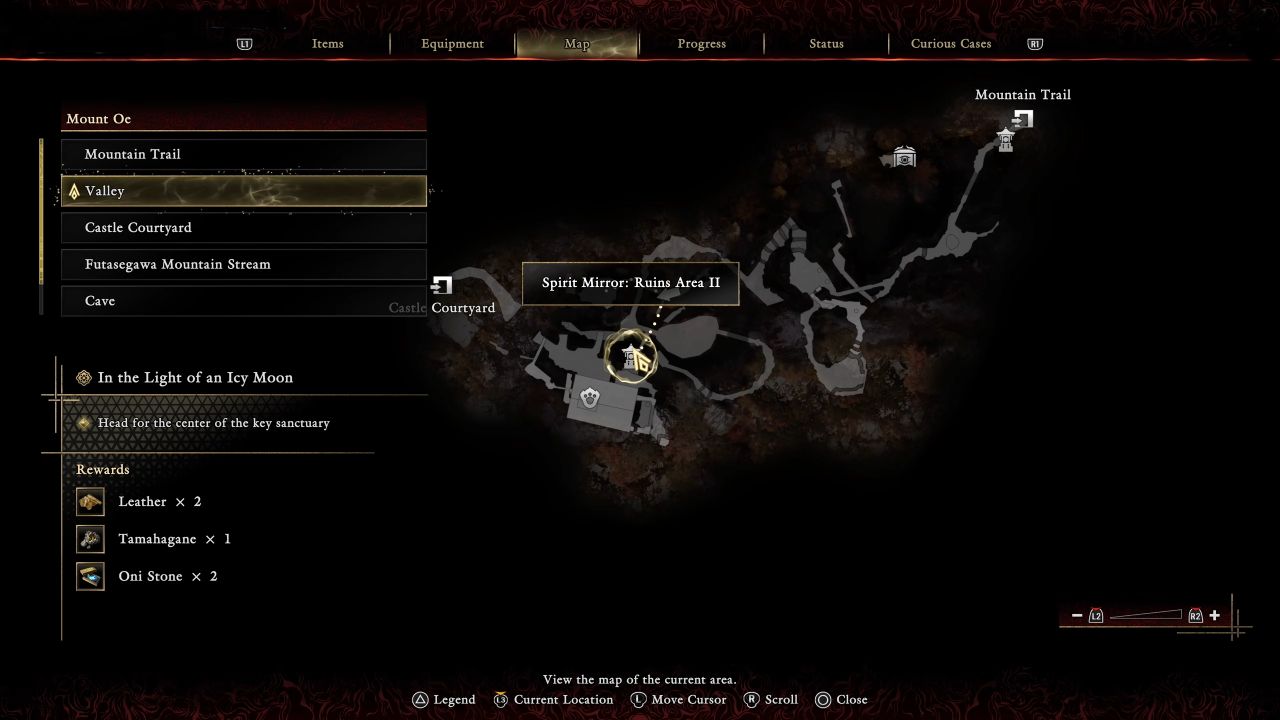 Onimusha: Way of the Sword Mount Oe lion dog location