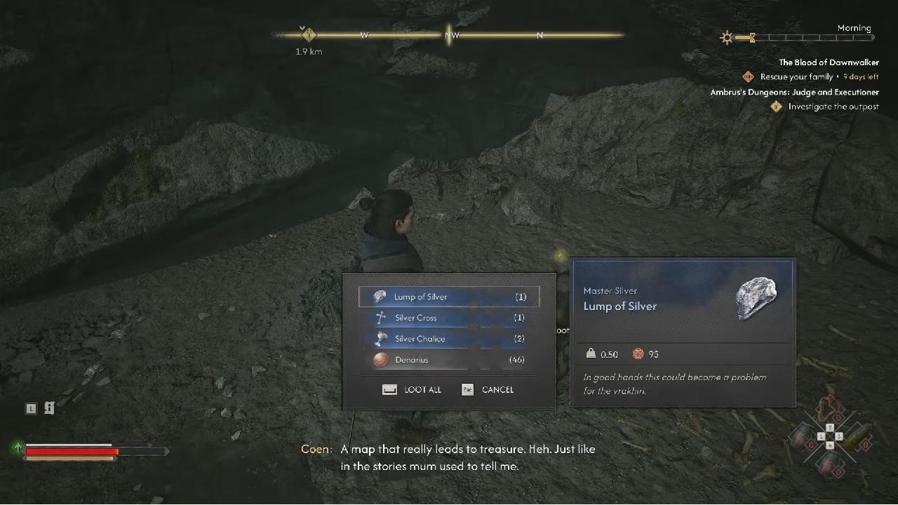 Digging up the Crate in The Blood of Dawnwalker