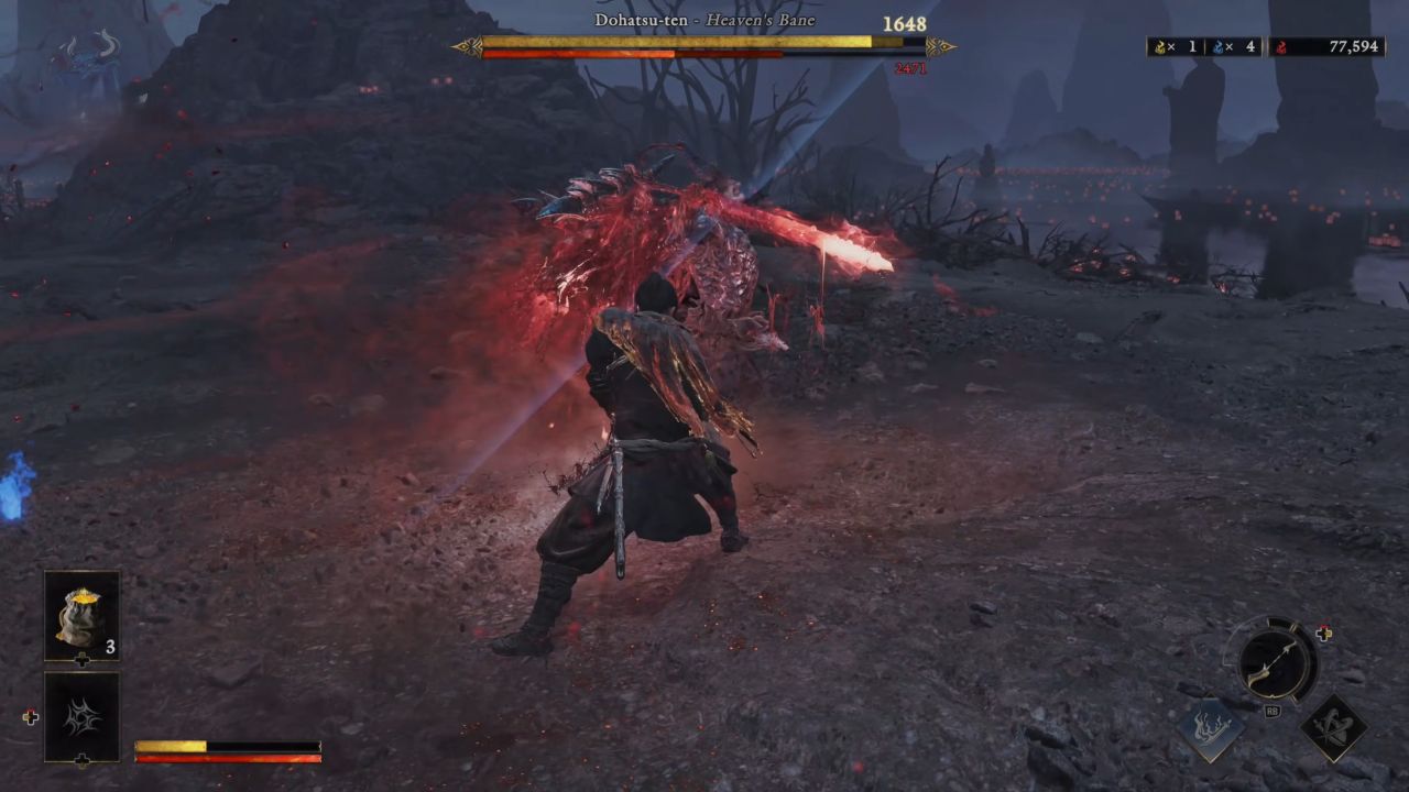 Onimusha: Way of the Sword performing issen