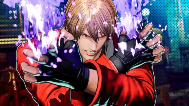 Fatal Fury: City of the Wolves Protagonist with Flames coming out of hands