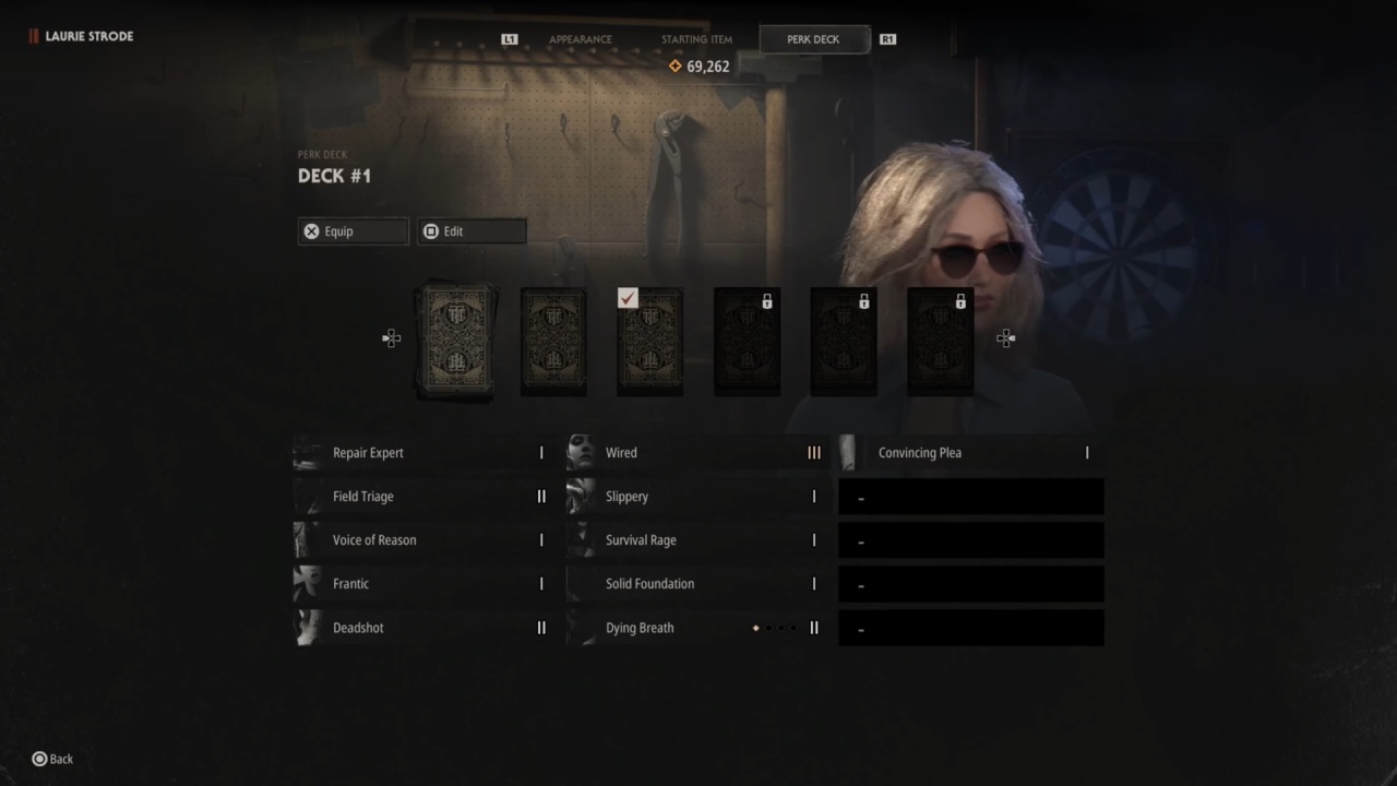 Halloween the game perk cards menu deck