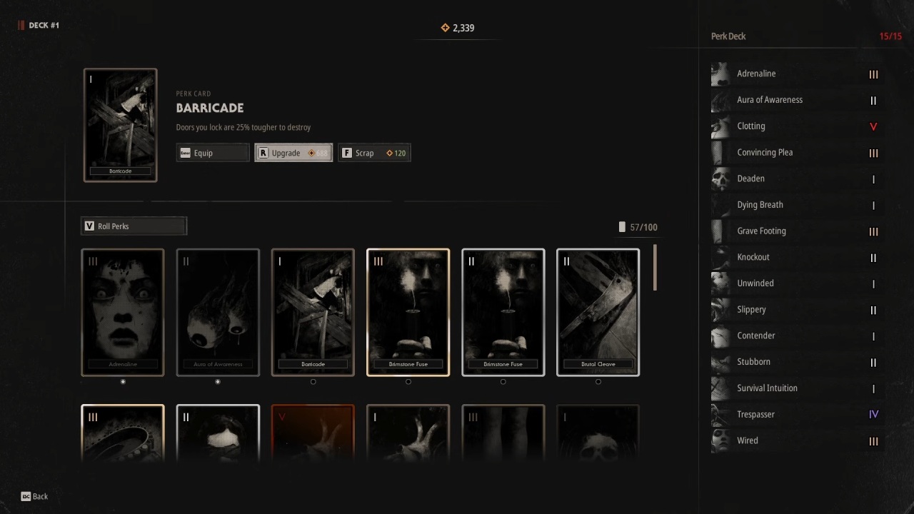 Halloween: The Game All Perk Cards