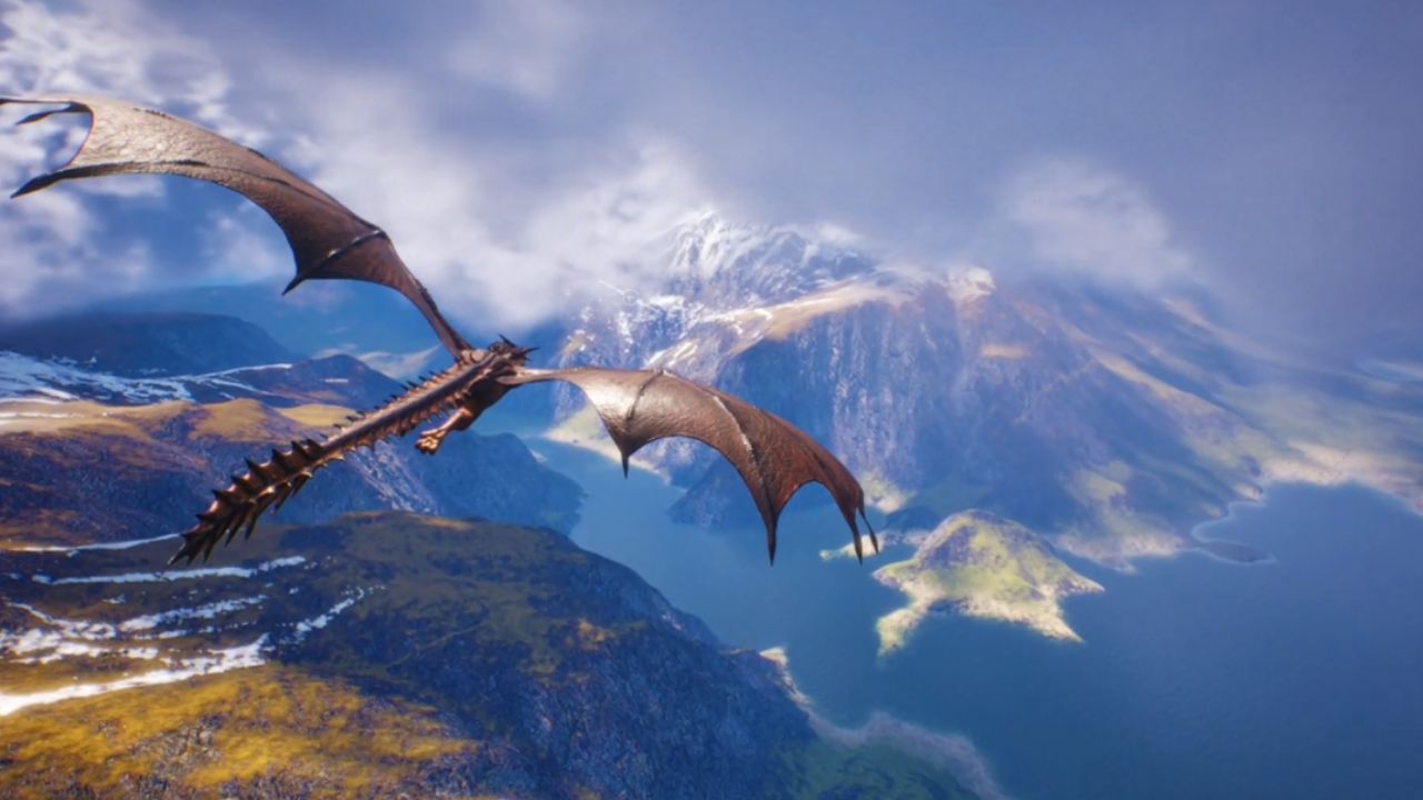 Dragon Twin Dragon Flying