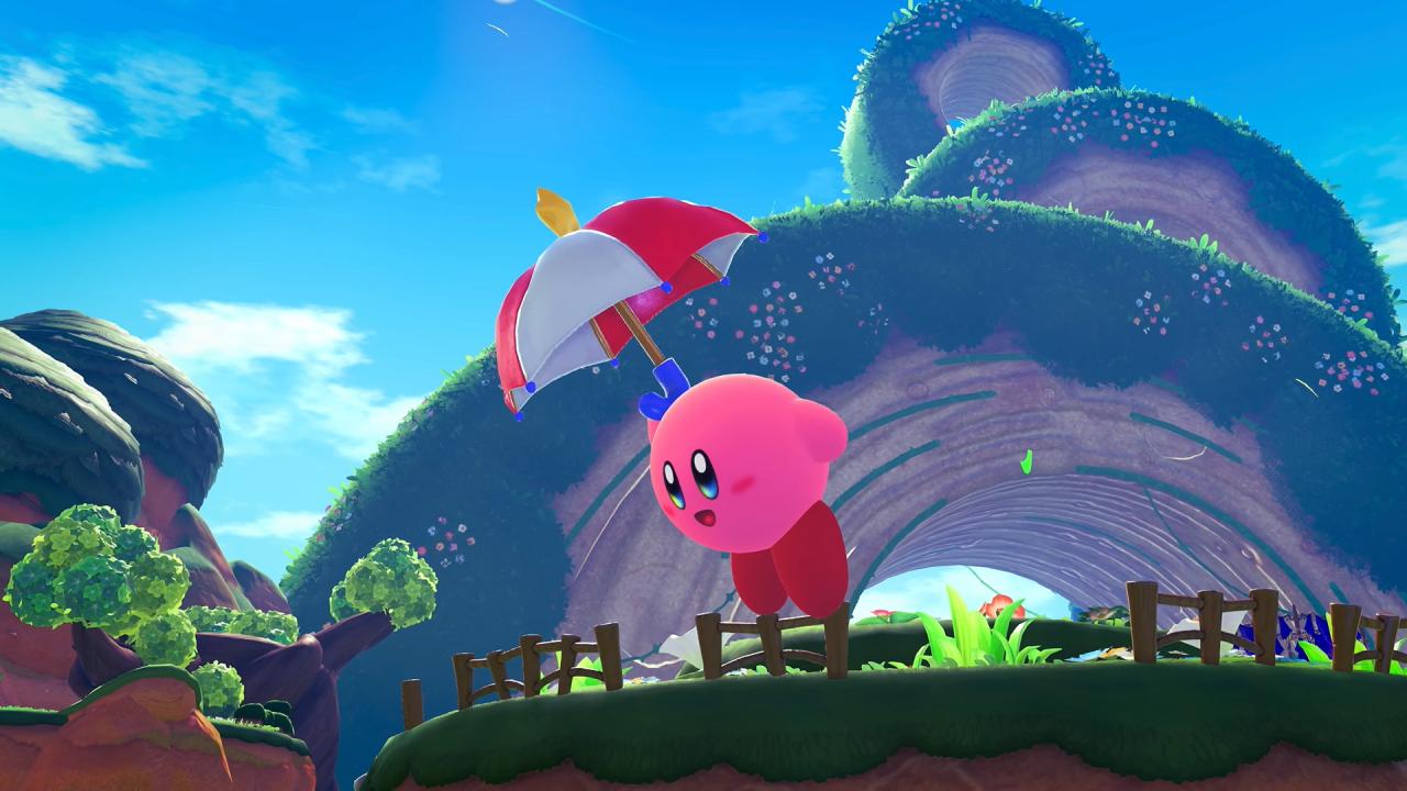 Kirby and the World Beyond Kirby floats with Parasol