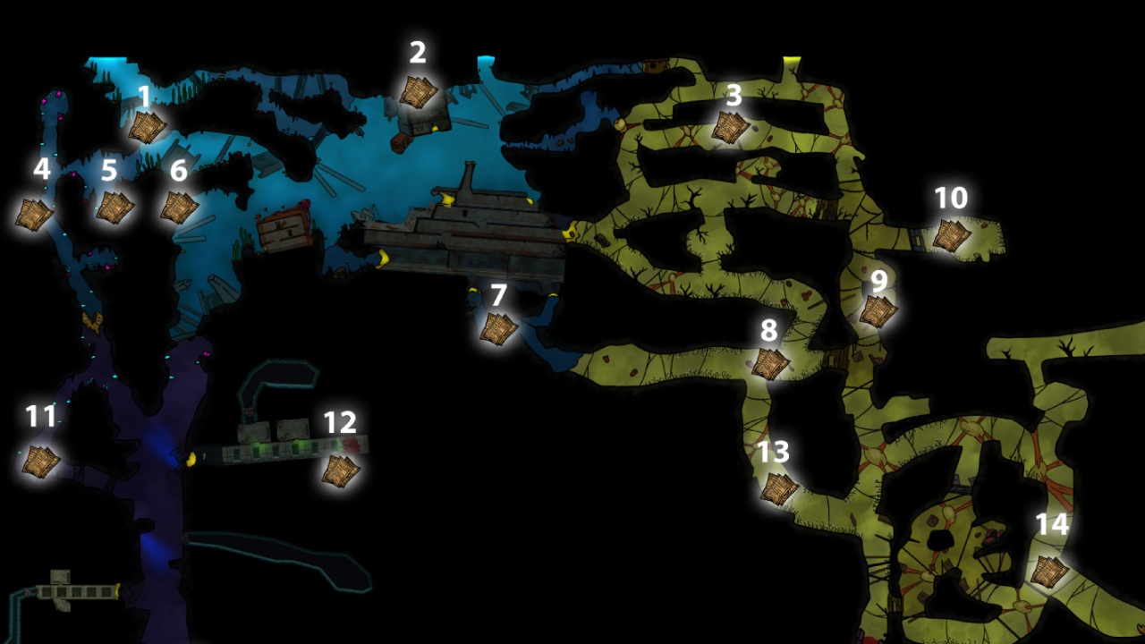 Dive or die journal location the shallows the eastern farmlands