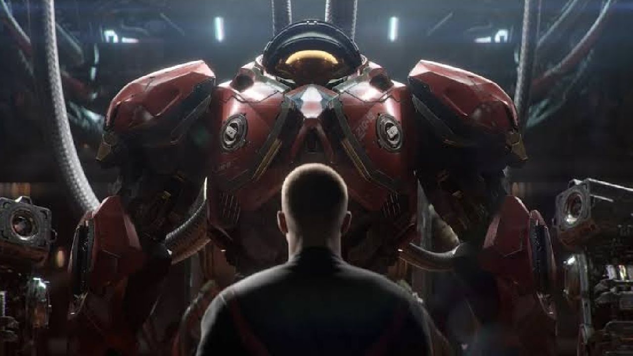 StarCraft Terran soldier suiting up armor