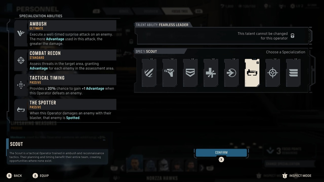 star wars zero company all classes and specializations scout