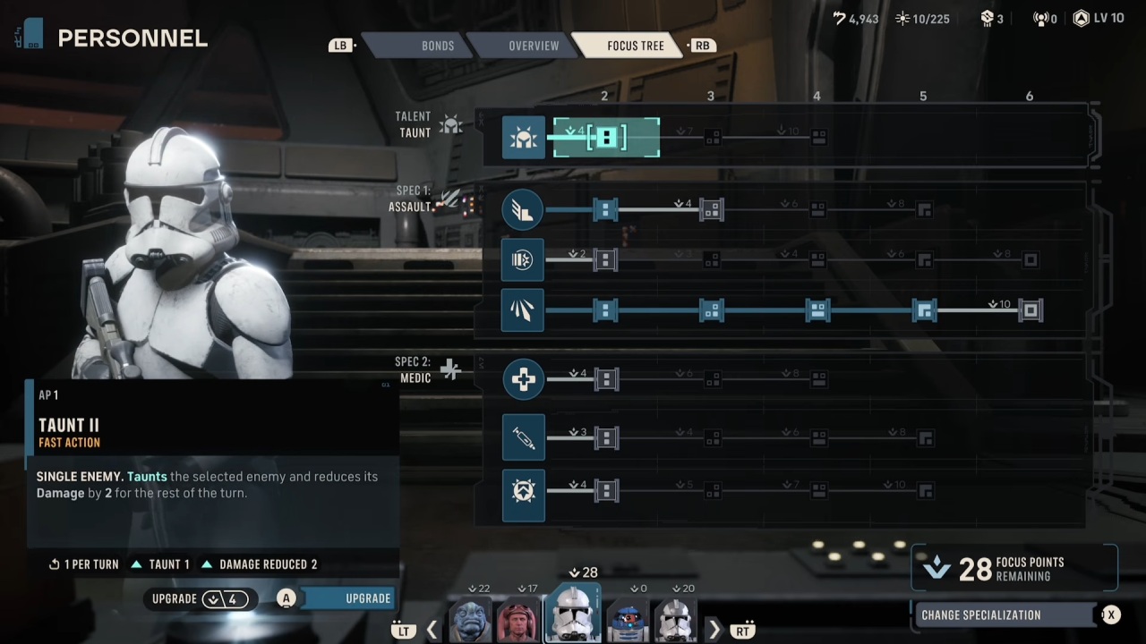 star wars zero company all talents taunt