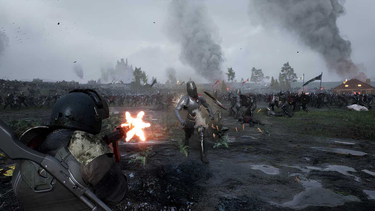 Kingmakers Protagonist shooting at enemies 