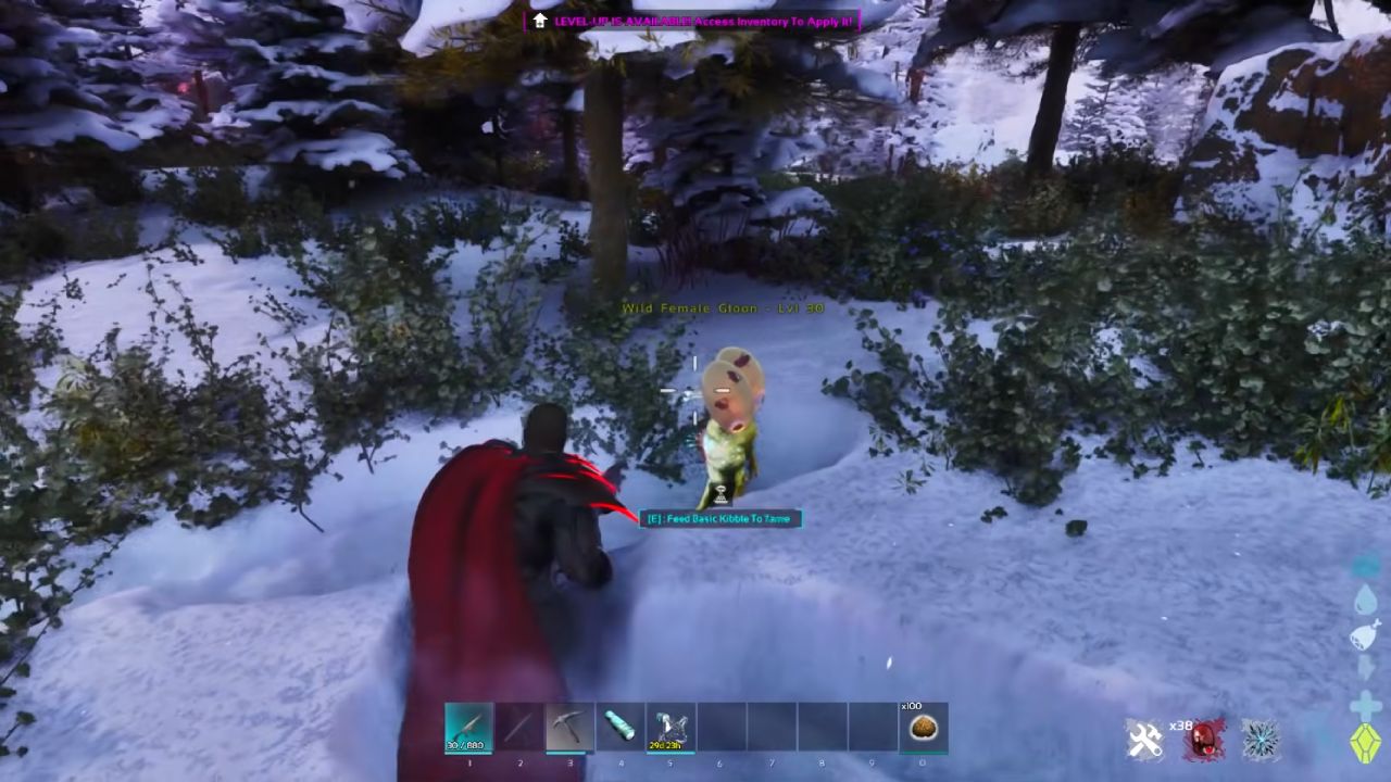 Ark Survival Ascended Guide Feed and Tame the Gloon