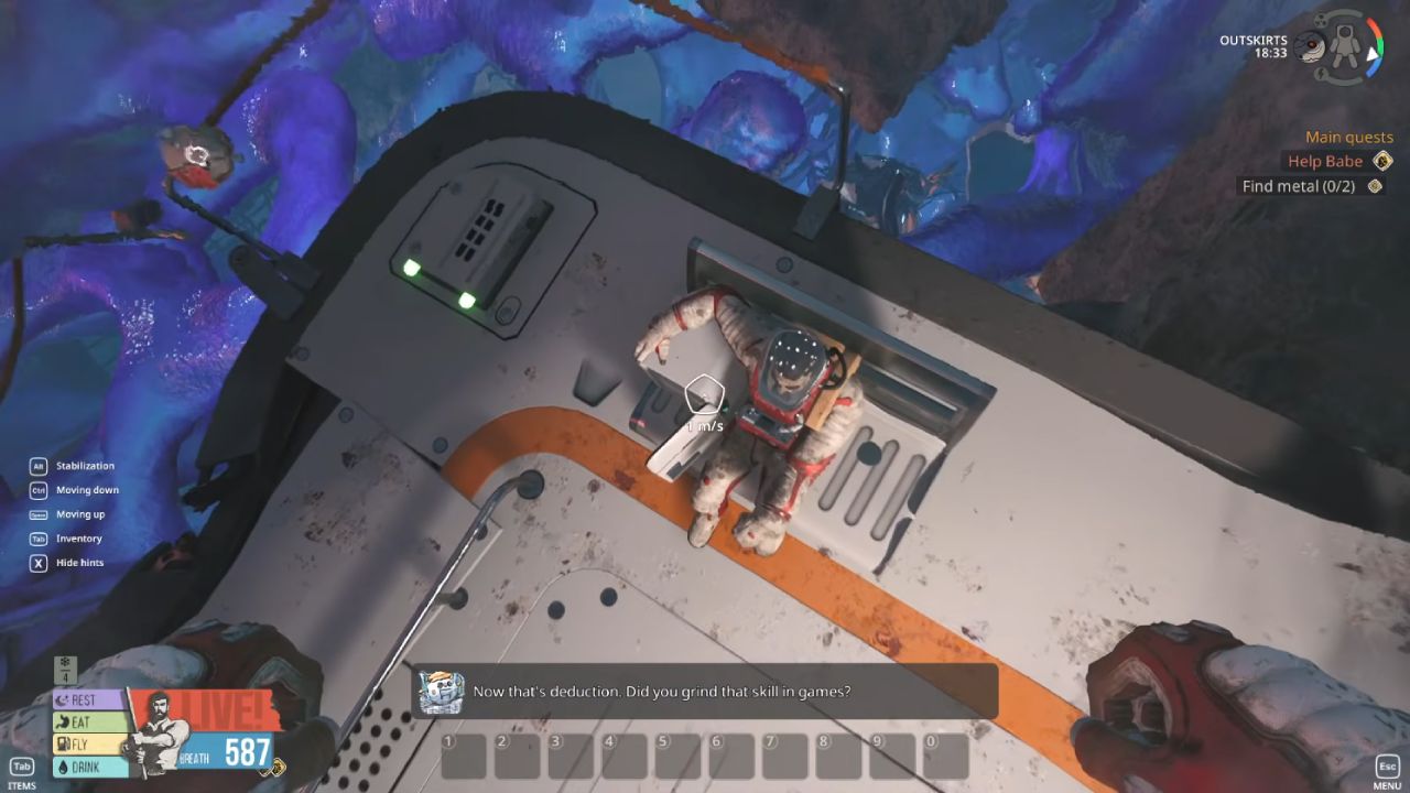 Breathedge 2 Guide Place the Corpse on the Bench