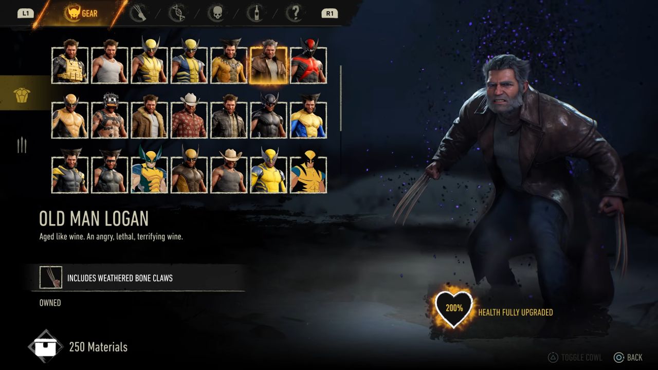 Marvels Wolverine Old Man Logan suit