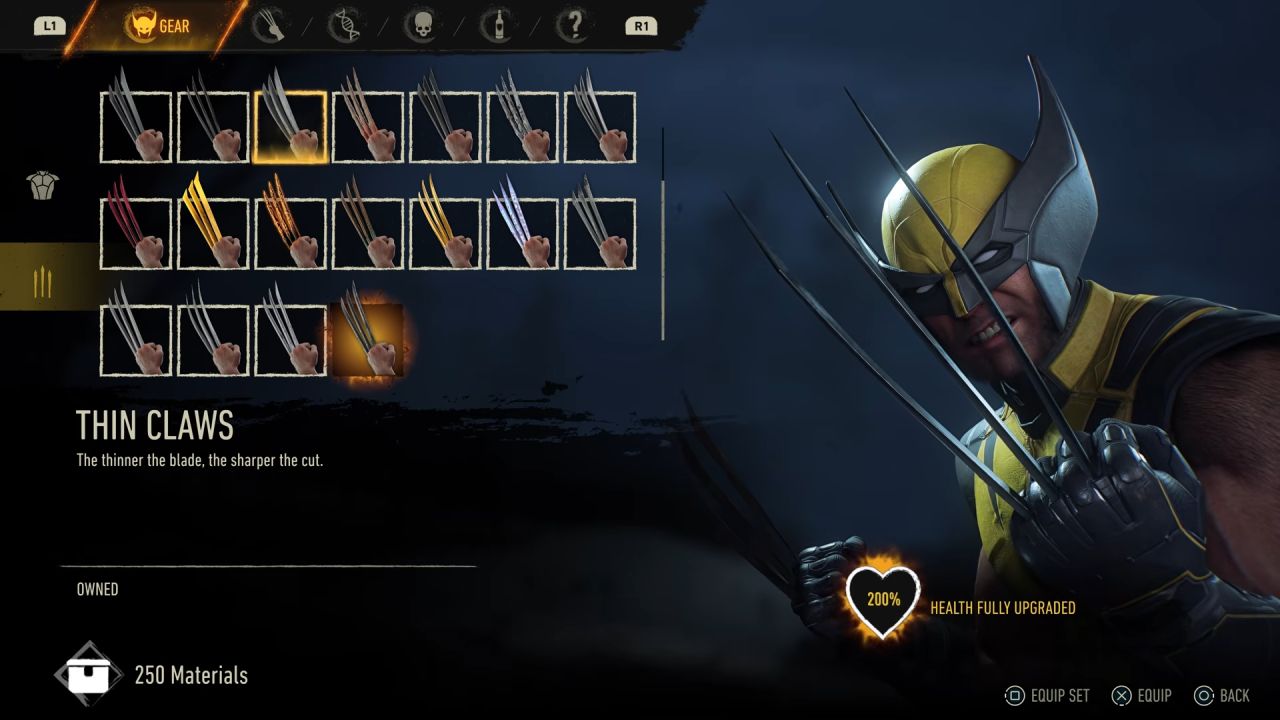 Marvels Wolverine Thin Claws
