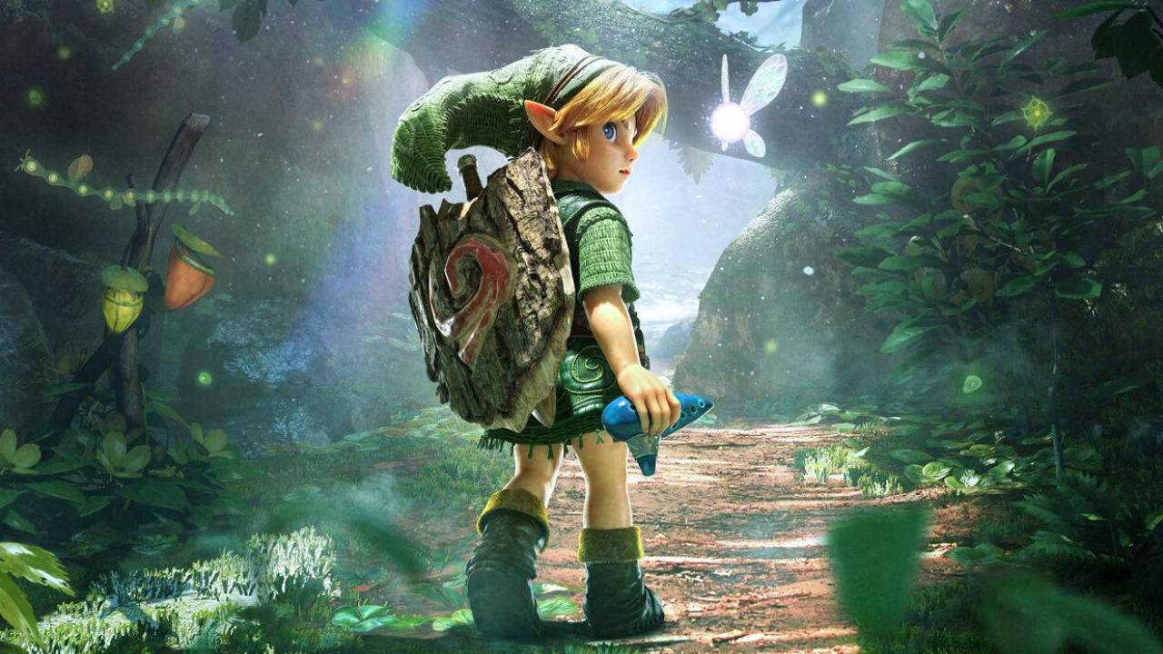 The Legend of Zelda: Ocarina of Time Link holding ocarina