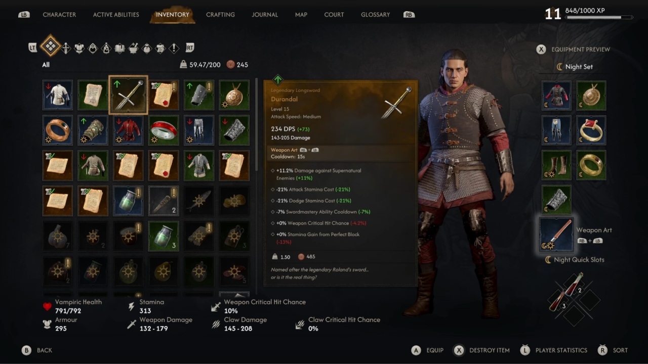 The blood of dawn walker durandal
