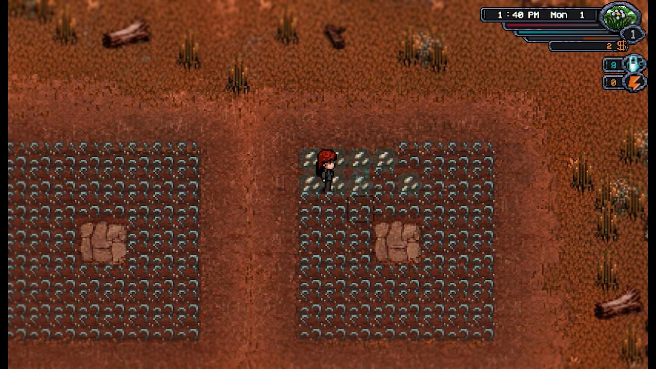 Welcome to Elderfield female character working in crop field