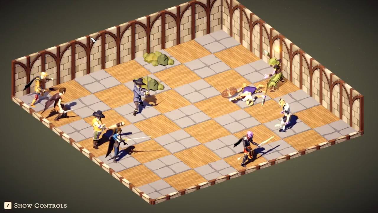 Pieces of the Kingdom chess heroes battling enemy units