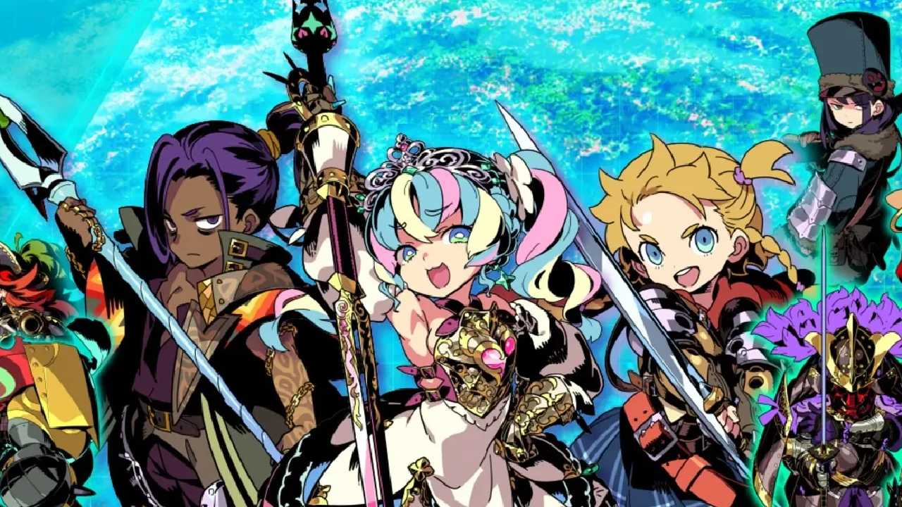 Etrian Odyssey Origins Collection characters posing together
