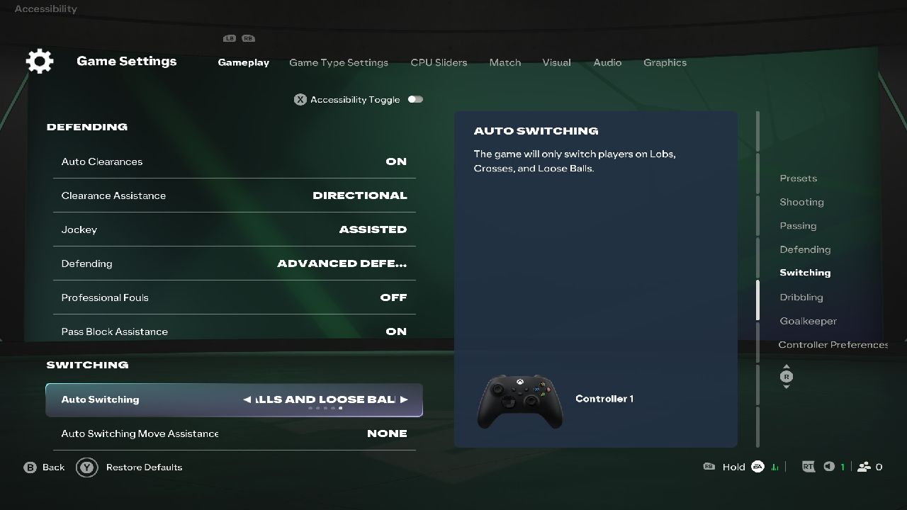 FC 27 Defending settings