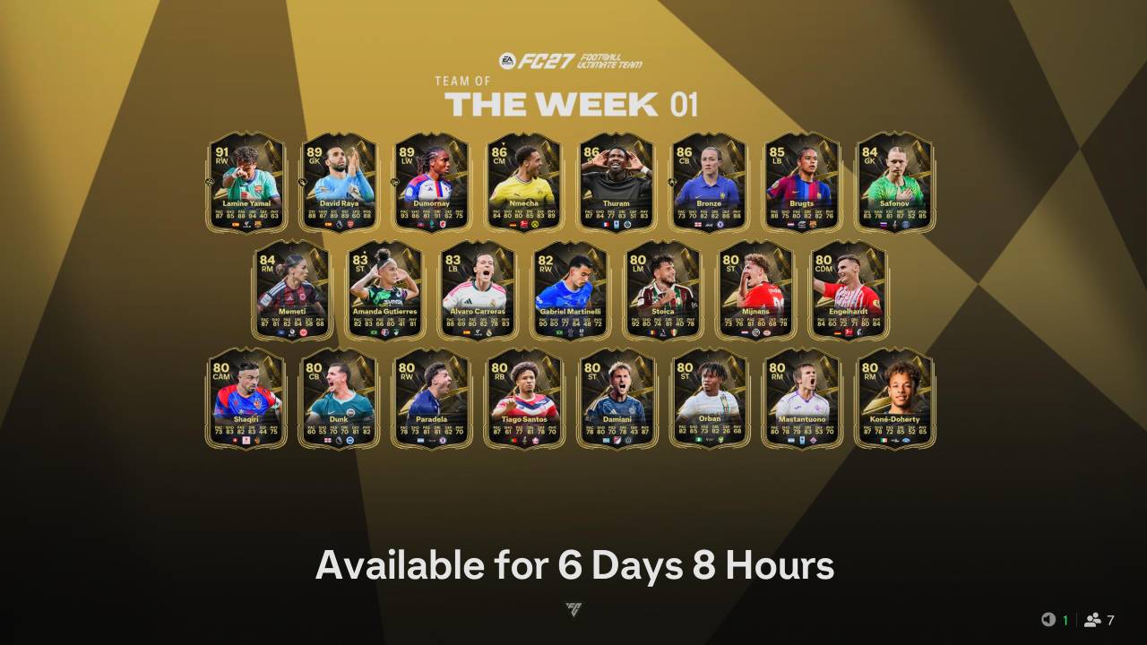 FC 27 Ultimate Team Experience Week 1 Top Player Cards