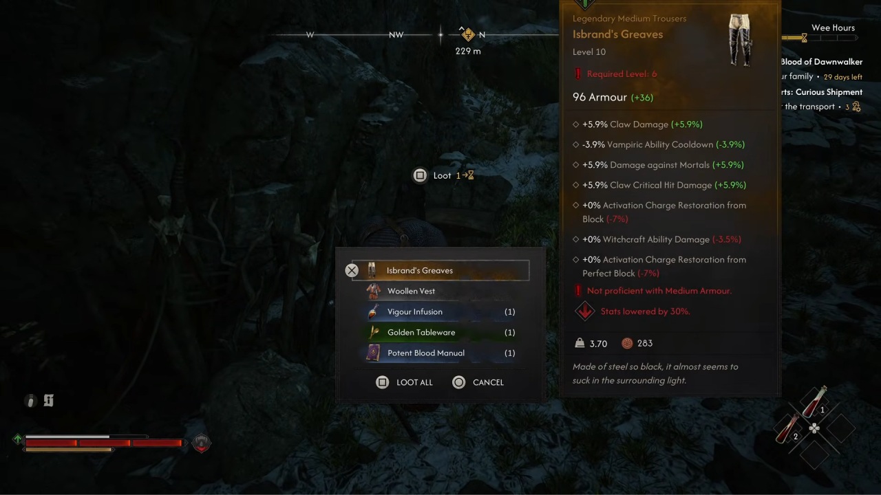 The blood of dawn walker isbrands greaves chest