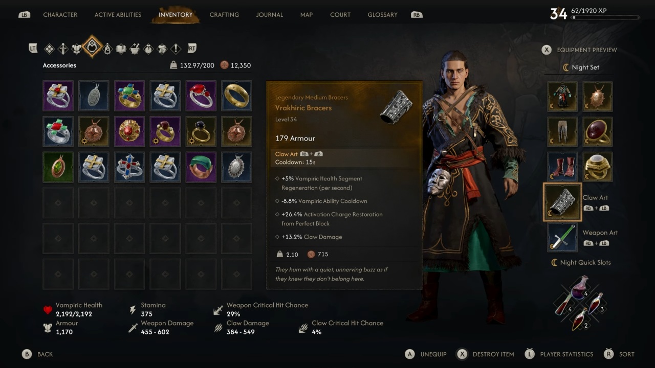 The blood of dawn walker Vrakhiric Bracers