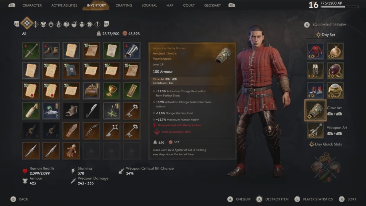 The blood of dawn walker ancient heros vambracers