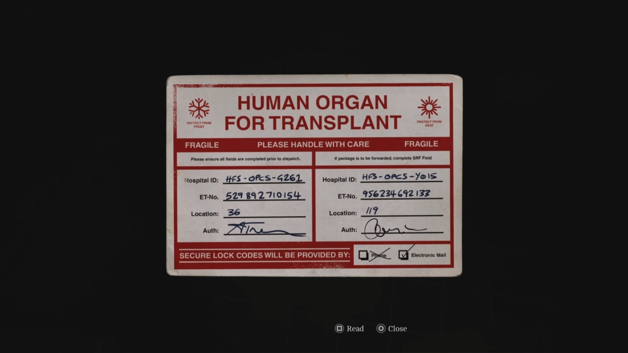 silenthill townfall organ transplant card