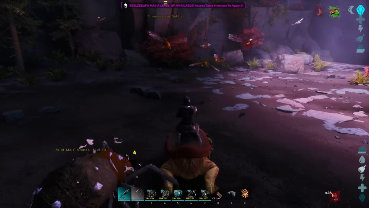 Ark Survival Ascended Use Beelzebufo to Farm Cementing Paste