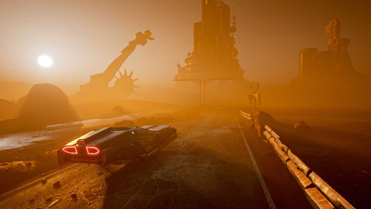 Exekiller Hovering Car driving through