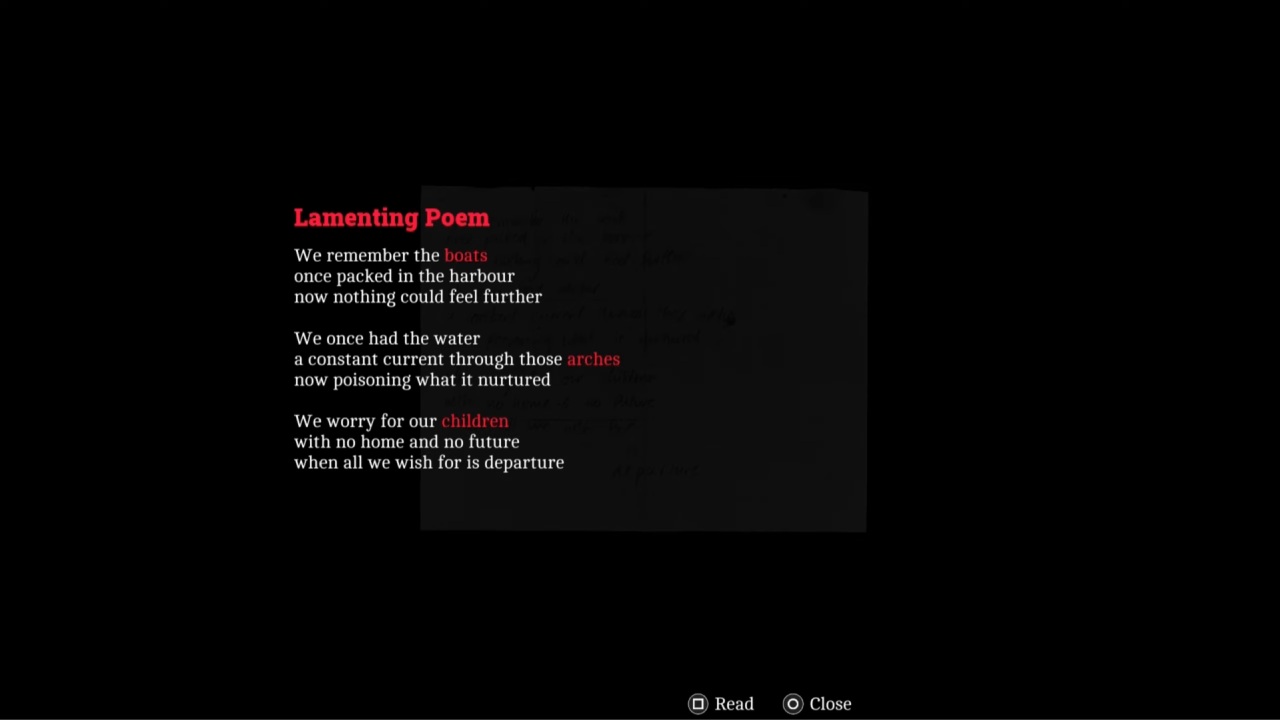 silenthill townfall lock box lamenting poem